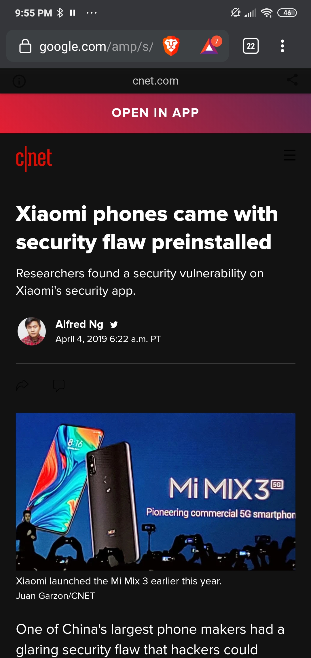 Website loaded after interception
