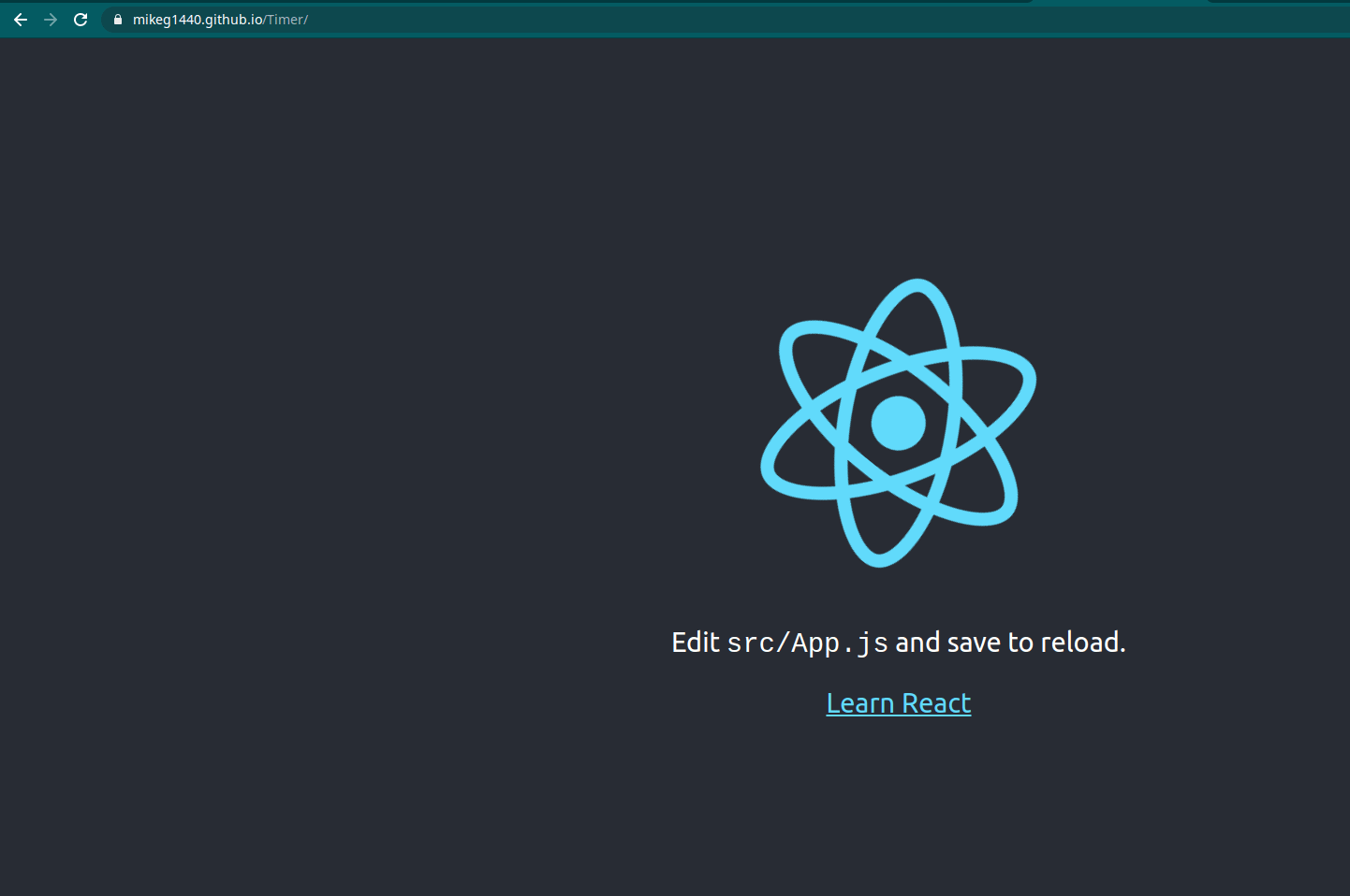React app hosted using GitHub Pages